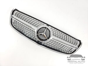 Решітка радіатора Mercedes V-Class W447 2014-2019 рік (Diamond Silver)