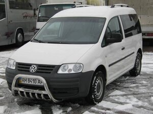 Кенгурятник WT003 (нерж) Volkswagen Caddy 2004-2010р.