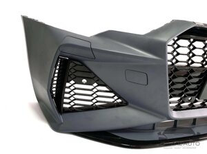 Передний бампер в стиле RS на Audi A6 C8 2018-2021 год ( Без дистронника )