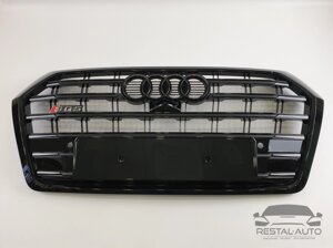 Тюнінг Решітка радіатора Audi Q5 2016-2020 рік Чорна (в стилі S-Line)