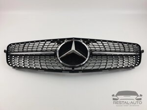 Тюнинг Решетка радиатора Mercedes C-Class W204 2007-2014год (Diamond Black)