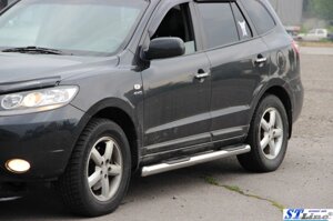 Бічні труби BB002 (2 шт., нерж.) Hyundai Santa Fe 2 2006-2012 р. р.