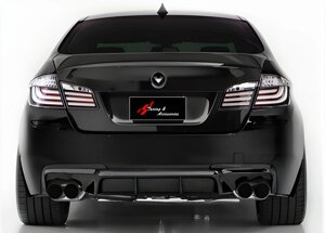 Задній дифузор DPT V-2 (чорний глянець) для BMW 5 серія F-10/11/07 2010-2016 рр