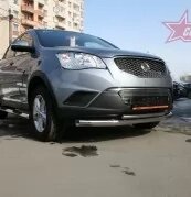 Подвійна труба на нержавіючої сталі Ssangyong Korando від компанії Інтернет-магазин тюнінгу «Safety auto group» - фото 1