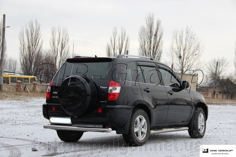 Пороги бічні труби Chery Tiggo 3 (03-11) від компанії Інтернет-магазин тюнінгу «Safety auto group» - фото 1