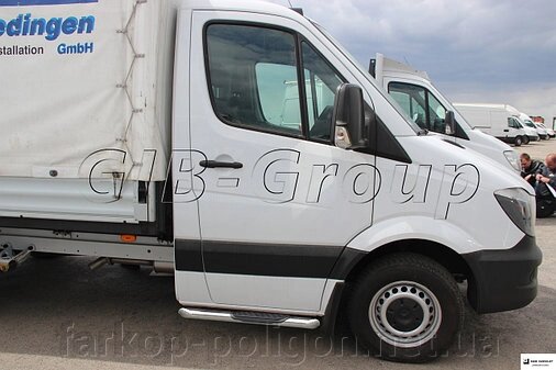 Пороги бічні труби Mercedes-Benz Sprinter (1995-2021) D60 без накладок довга база від компанії Інтернет-магазин тюнінгу «Safety auto group» - фото 1