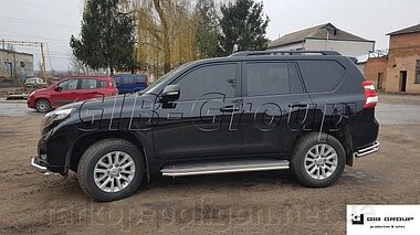 Пороги бічні труби Toyota Land Cruiser Prado 150 (2009-2021) D42 від компанії Інтернет-магазин тюнінгу «Safety auto group» - фото 1