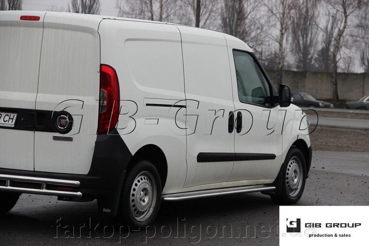 Пороги бічні труби з листом Fiat Ducato (07+) коротка база D60 від компанії Інтернет-магазин тюнінгу «Safety auto group» - фото 1