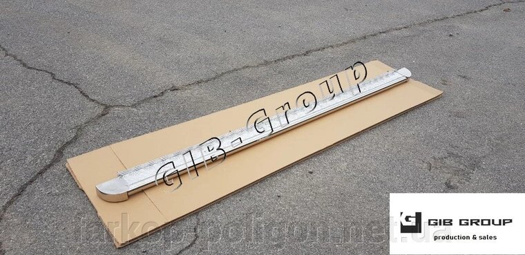 Пороги бічні труби з листом Hyundai Creta (14+) D51 Silver від компанії Інтернет-магазин тюнінгу «Safety auto group» - фото 1