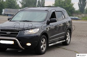 Пороги бічні труби Hyundai Santa Fe (06-12) 18+ D71 без накладок