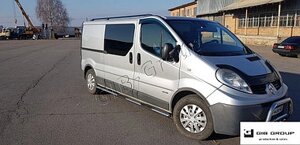 Пороги бічні труби Renault Trafic lll (01-21) D60 з накладками коротка база