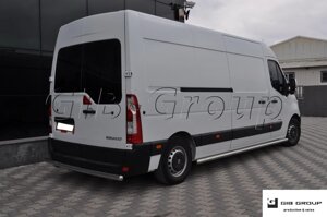 Пороги бічні труби з листом Opel Movano (10+D60 коротка база