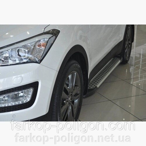 Пороги для Hyundai Santa Fe з 2012 р. від компанії Інтернет-магазин тюнінгу «Safety auto group» - фото 1
