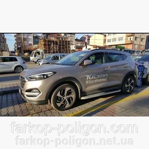 Пороги для Hyundai Tucson (TL) з 2016 р. від компанії Інтернет-магазин тюнінгу «Safety auto group» - фото 1