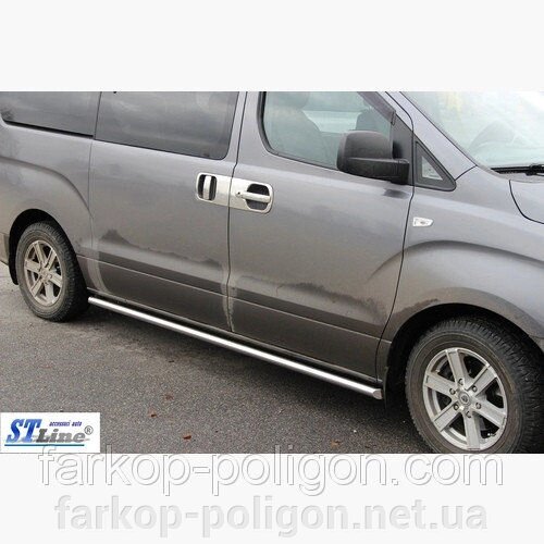 Пороги із труб для Hyundai H-1/H300 з 2008р. від компанії Інтернет-магазин тюнінгу «Safety auto group» - фото 1