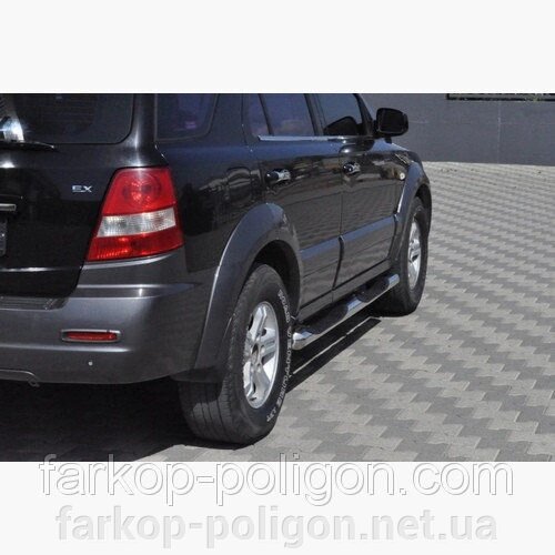 Пороги із труб для Kia Sorento з 2004-2009 р.р. від компанії Інтернет-магазин тюнінгу «Safety auto group» - фото 1