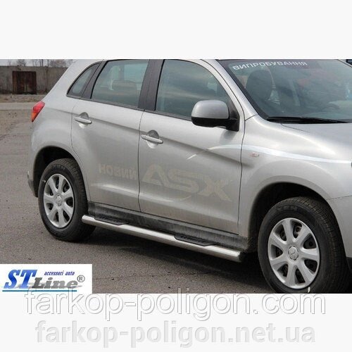 Пороги із труб для Mitsubishi ASX з 2010р. від компанії Інтернет-магазин тюнінгу «Safety auto group» - фото 1