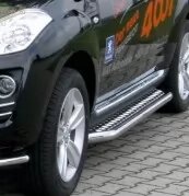 Пороги з аркушем (майданчик) на Peugeot 4007 Uatuning від компанії Інтернет-магазин тюнінгу «Safety auto group» - фото 1