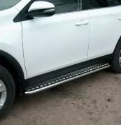 Пороги з аркушем (платформа) на нержавіючої сталі Toyota Rav4. від компанії Інтернет-магазин тюнінгу «Safety auto group» - фото 1