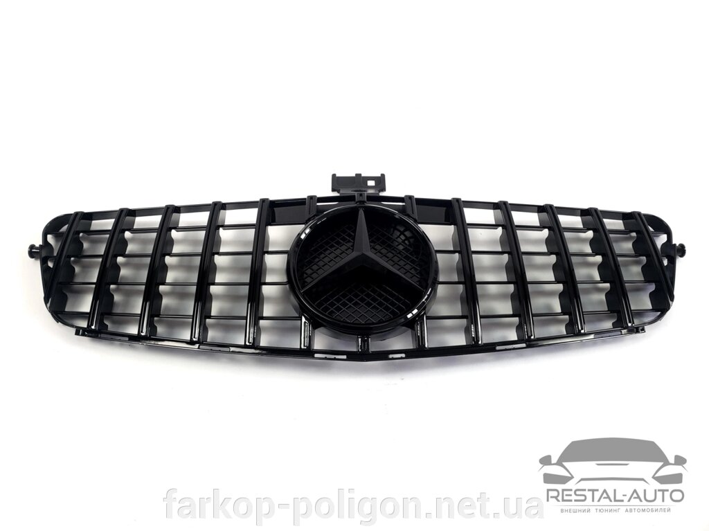 Решітка радіатора Mercedes C-Class W204 2007-2014 рік (GT Black) від компанії Інтернет-магазин тюнінгу «Safety auto group» - фото 1