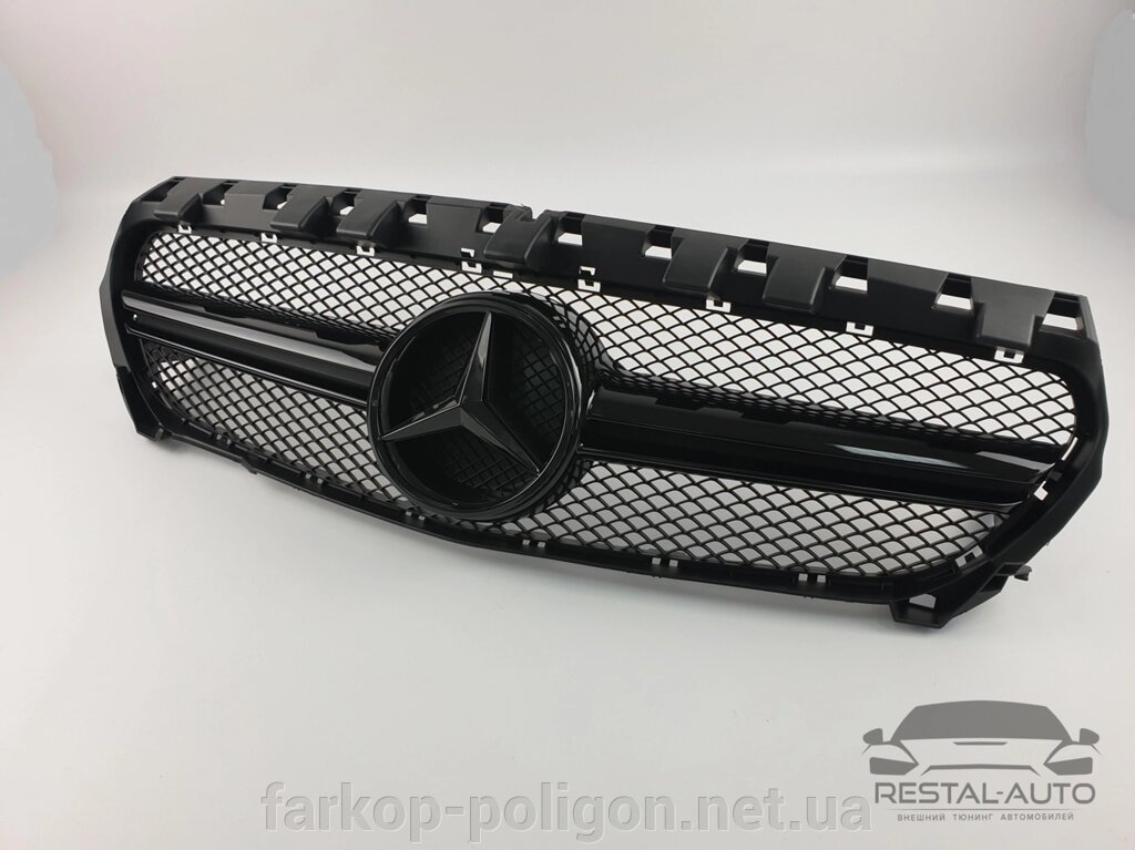 Решітка радіатора Mercedes CLA-Class C117 з 2013-2017 р. (AMG, чорна) від компанії Інтернет-магазин тюнінгу «Safety auto group» - фото 1