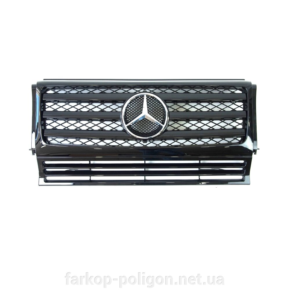 Решітка радіатора Mercedes G-Class W463 з 1990-2018 р. (в стилі СL, Черная глянцевая) від компанії Інтернет-магазин тюнінгу «Safety auto group» - фото 1