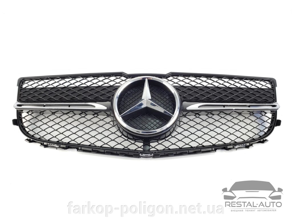 Решітка радіатора Mercedes GLK-Class X204 2012-2015 рік (AMG Black) від компанії Інтернет-магазин тюнінгу «Safety auto group» - фото 1