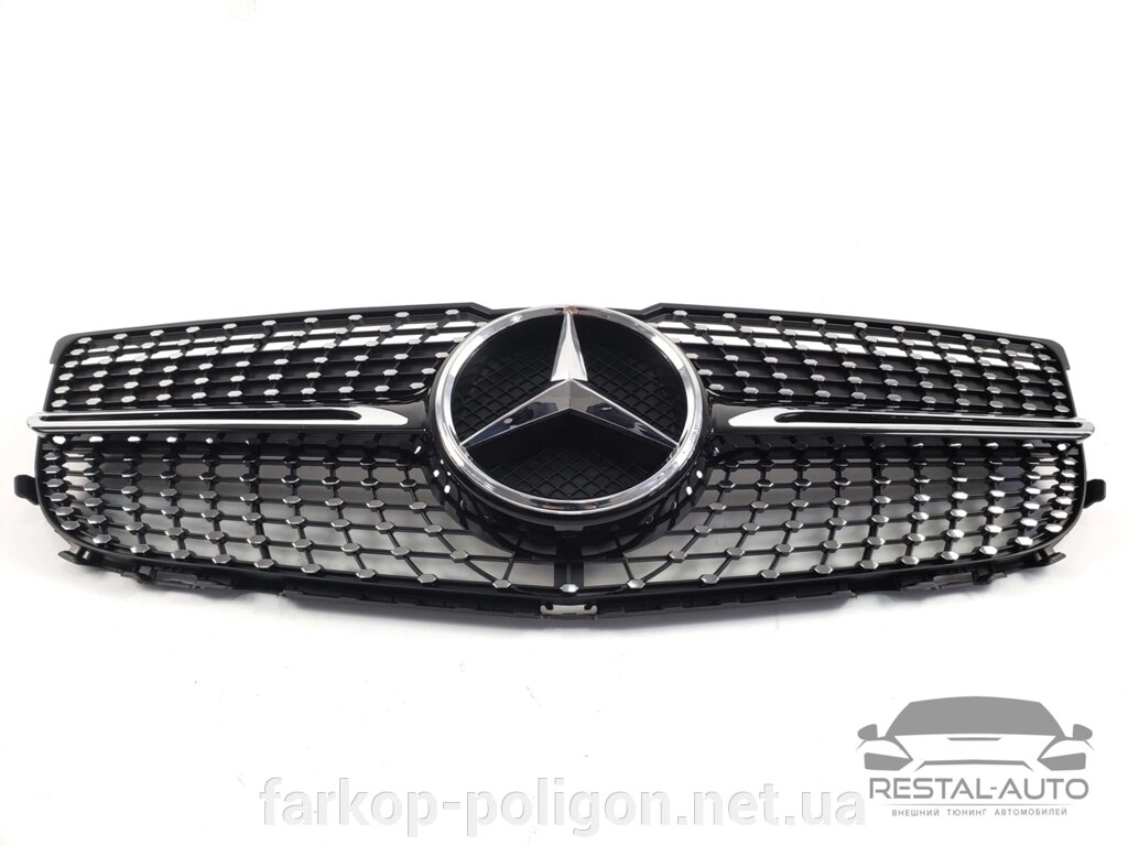 Решітка радіатора Mercedes GLK-Class X204 2012-2015 рік (Diamond Black) від компанії Інтернет-магазин тюнінгу «Safety auto group» - фото 1