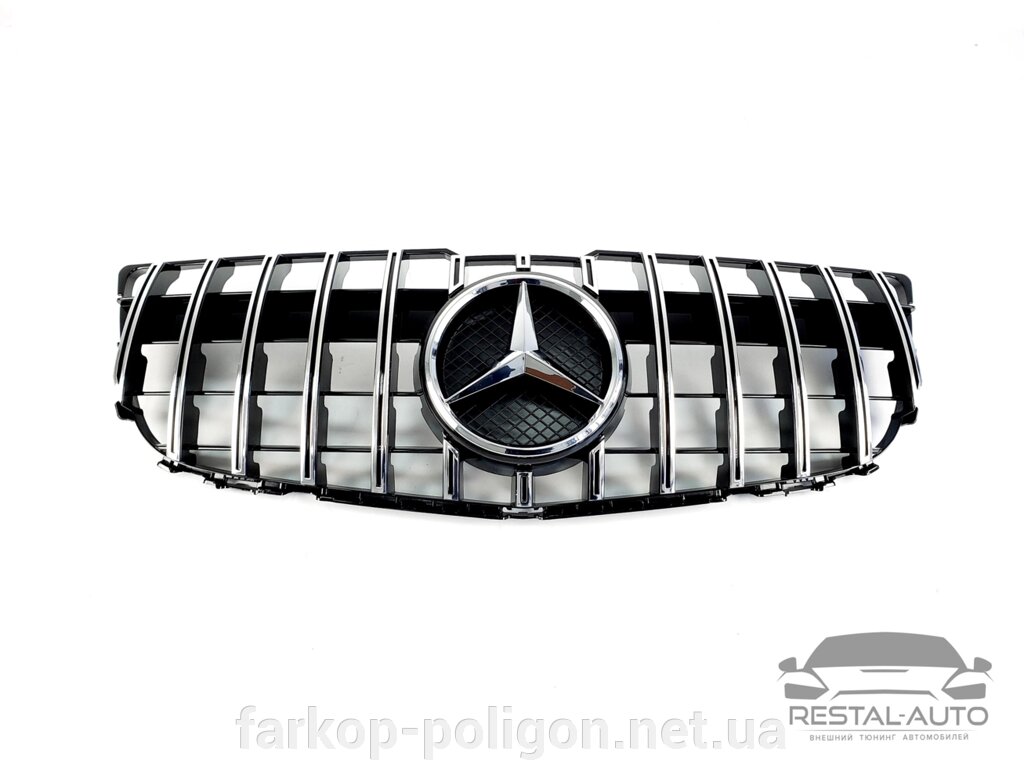 Решітка радіатора Mercedes GLK-Class X204 2012-2015 рік (GT Chrome Black) від компанії Інтернет-магазин тюнінгу «Safety auto group» - фото 1