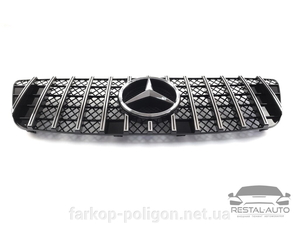 Решітка радіатора Mercedes ML-Class W164 2008-2011 рік ( GT Chrome Black ) від компанії Інтернет-магазин тюнінгу «Safety auto group» - фото 1