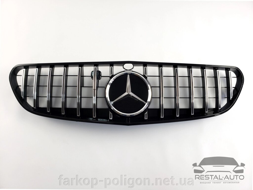 Решітка радіатора Mercedes S-Class Coupe C217 2017-2020 рік ( GT Chrome Black ) від компанії Інтернет-магазин тюнінгу «Safety auto group» - фото 1