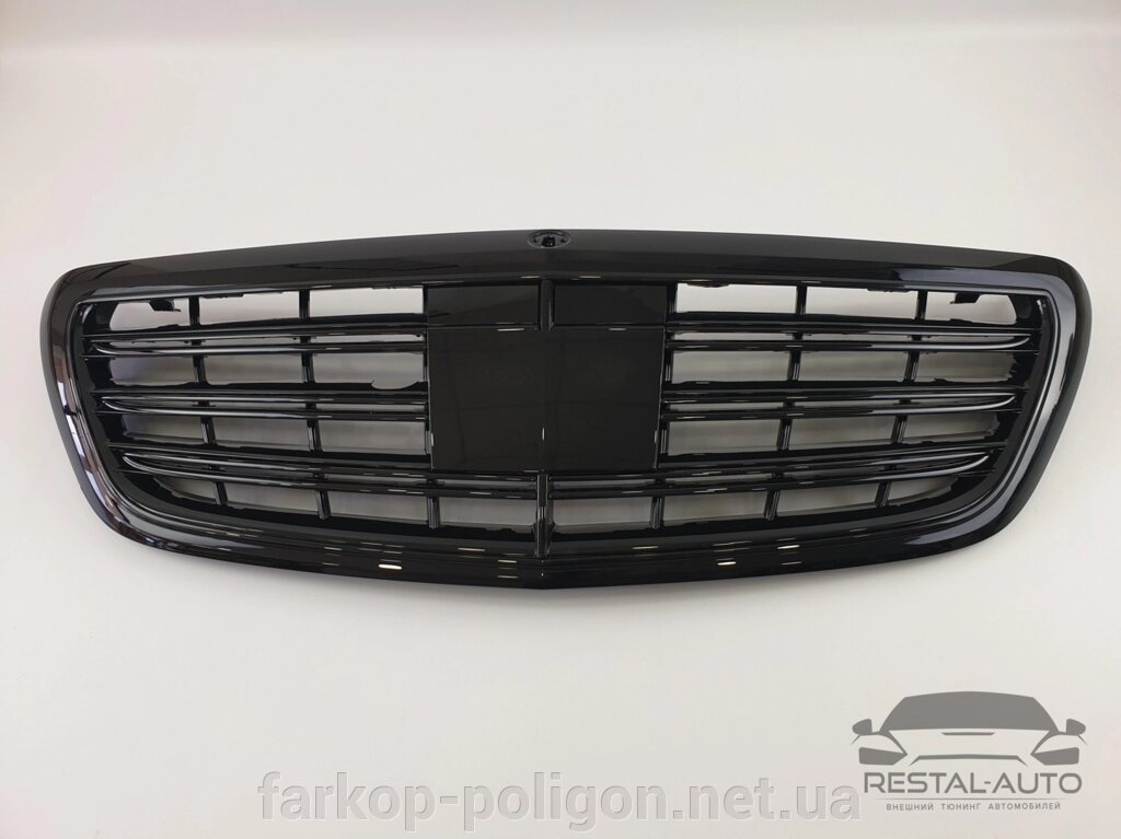 Решітка радіатора Mercedes S-Class W222 2013-2020 рік (AMG All Black) від компанії Інтернет-магазин тюнінгу «Safety auto group» - фото 1