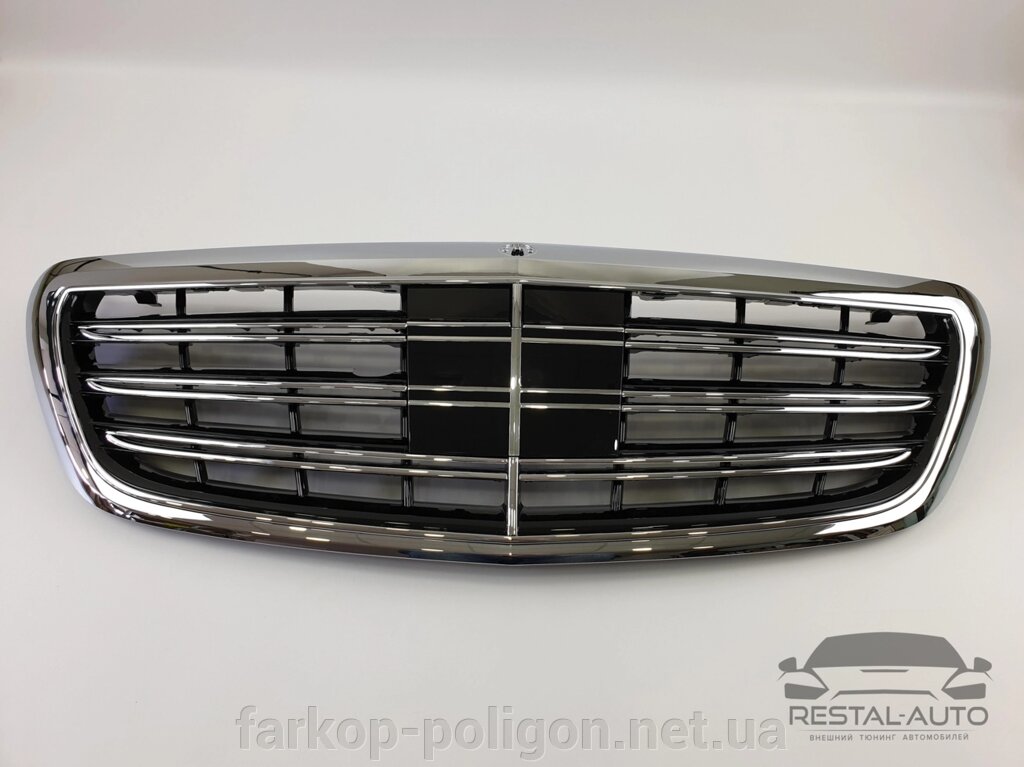 Решітка радіатора Mercedes S-Class W222 2013-2020 рік (AMG Chrome) від компанії Інтернет-магазин тюнінгу «Safety auto group» - фото 1