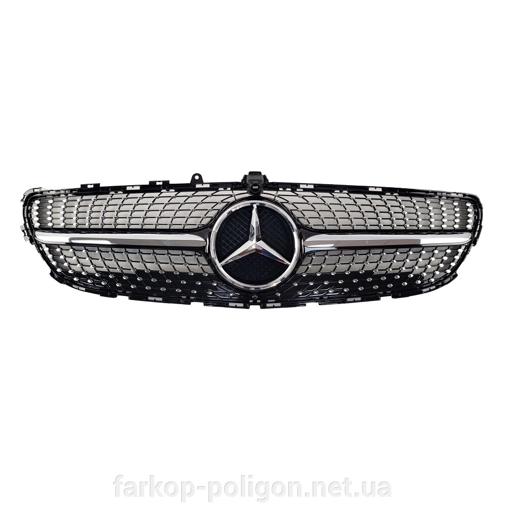 Решітка радіатора на Mercedes CLS-Class C218 з 2014-2018 р. (Diamond, Чорна з хром вставками) від компанії Інтернет-магазин тюнінгу «Safety auto group» - фото 1