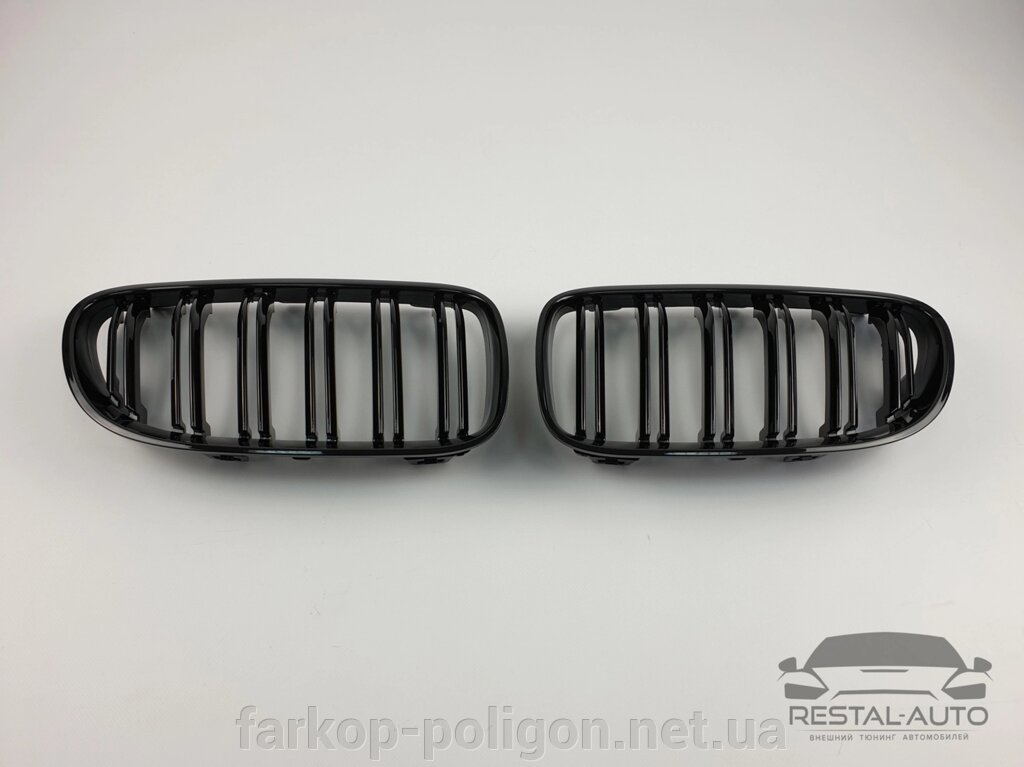 Решітка радіатора ніздрі BMW 3 E92/E93 2010-2013рік Чорні Глянцеві від компанії Інтернет-магазин тюнінгу «Safety auto group» - фото 1