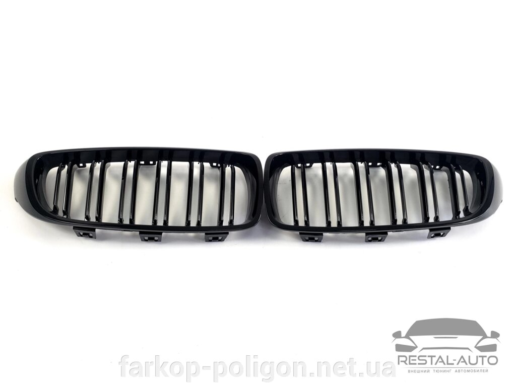 Решітка радіатора ніздрі BMW 4 F32/F33/F36 2013-2019рік Чорні Глянцеві від компанії Інтернет-магазин тюнінгу «Safety auto group» - фото 1