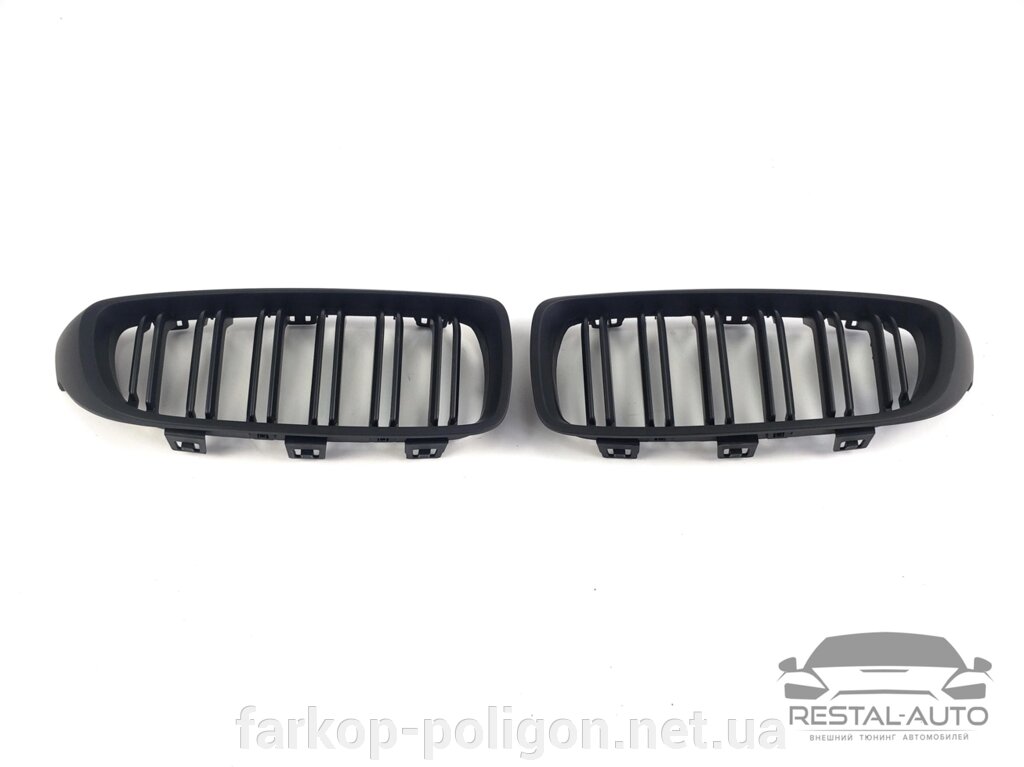 Решітка радіатора ніздрі BMW 4 F32/F33/F36 2013-2019рік Чорні Матові від компанії Інтернет-магазин тюнінгу «Safety auto group» - фото 1