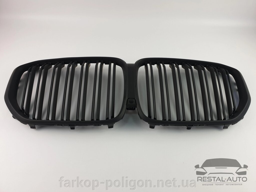 Решітка радіатора ніздрі BMW X5 G05 2018-2020 р. (Чорні матові, подвійні M-Look) від компанії Інтернет-магазин тюнінгу «Safety auto group» - фото 1