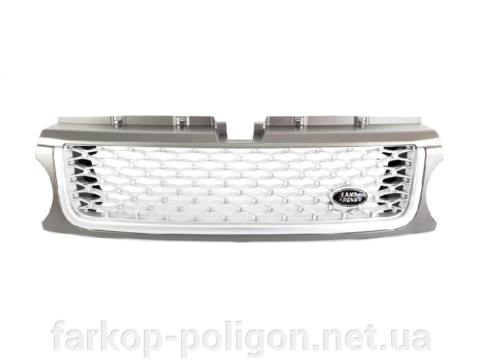 Решітка радіатора Range Rover Sport 2009-2013 р. (сіра з білим) Код: RRS-105 від компанії Інтернет-магазин тюнінгу «Safety auto group» - фото 1