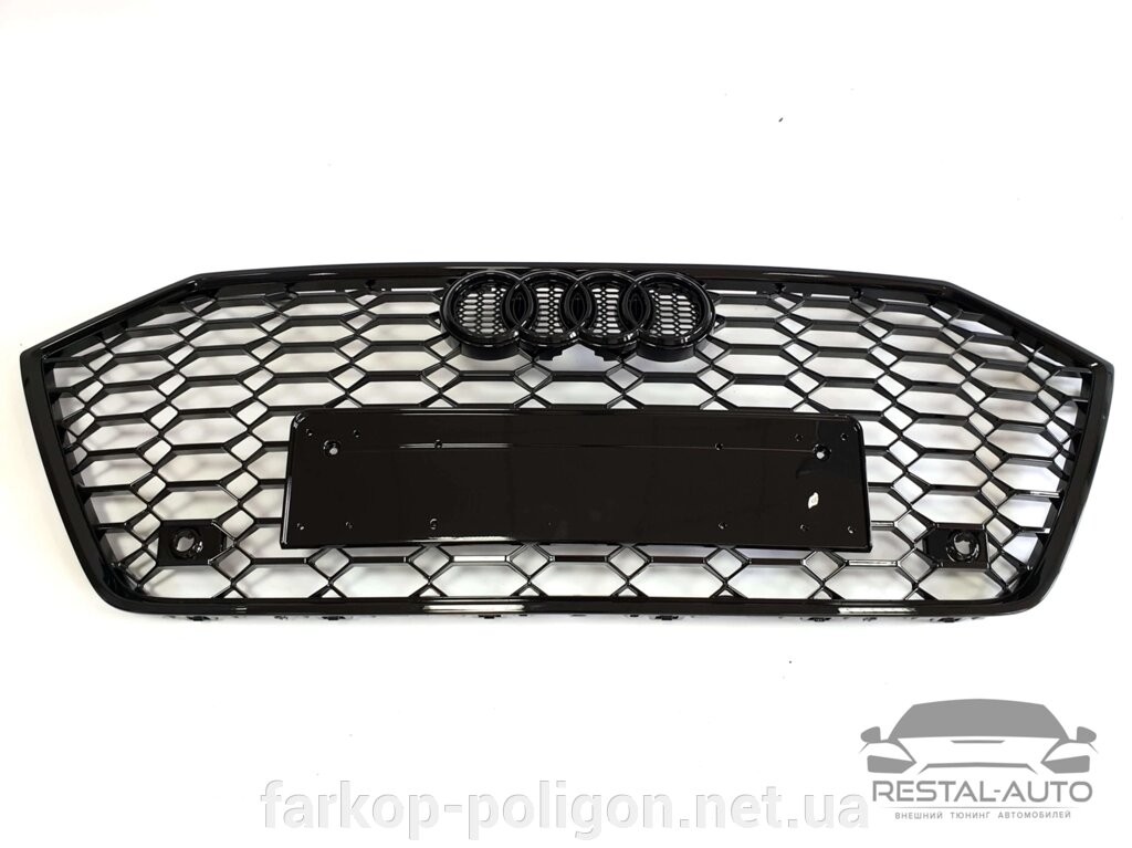 Решітка радіатора в стилі RS на Audi A7 C8 (4K) 2017-2021 року (Чорна) від компанії Інтернет-магазин тюнінгу «Safety auto group» - фото 1
