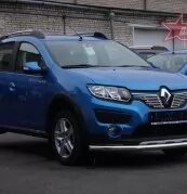 Труба неодружена на нержавіючої сталі Renault Sandero. від компанії Інтернет-магазин тюнінгу «Safety auto group» - фото 1