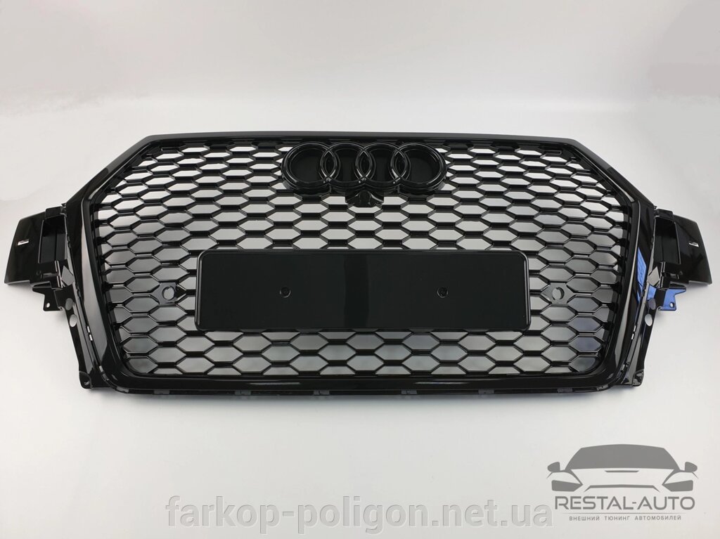 Тюнінг Грати радіатора Audi Q7 2015-2020 рік Чорна (в стилі RS) від компанії Інтернет-магазин тюнінгу «Safety auto group» - фото 1