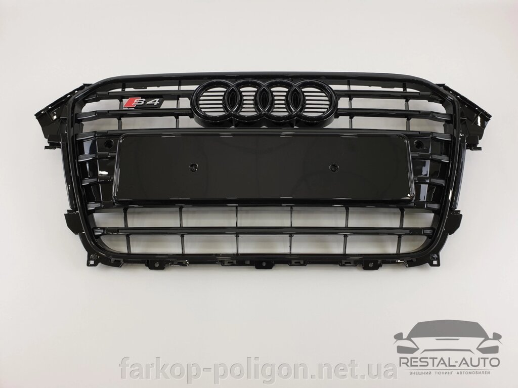 Тюнінг Решітка радіатора Audi A4 2011-2015 рік Чорна (в стилі S-Line) від компанії Інтернет-магазин тюнінгу «Safety auto group» - фото 1