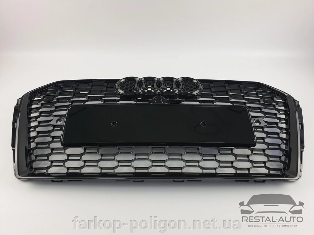 Тюнінг Решітка радіатора Audi A4 2015-2019 рік Чорна (в стилі RS) від компанії Інтернет-магазин тюнінгу «Safety auto group» - фото 1