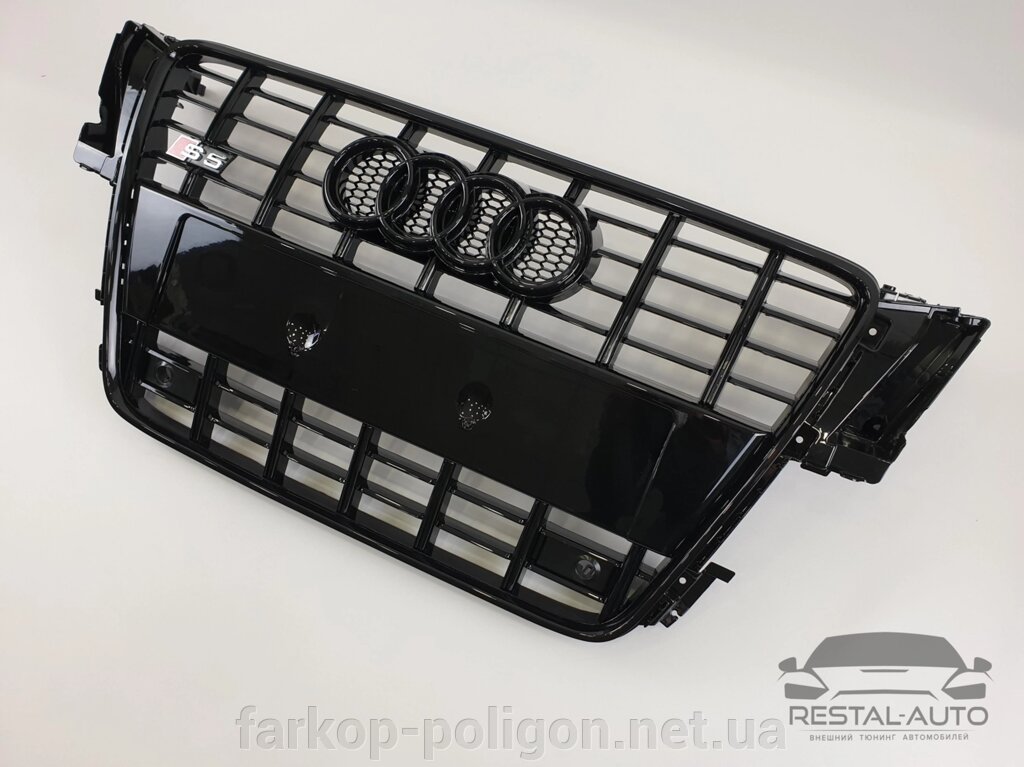 Тюнінг Решітка радіатора Audi A5 2007-2011 рік Чорна (в стилі S-Line) від компанії Інтернет-магазин тюнінгу «Safety auto group» - фото 1