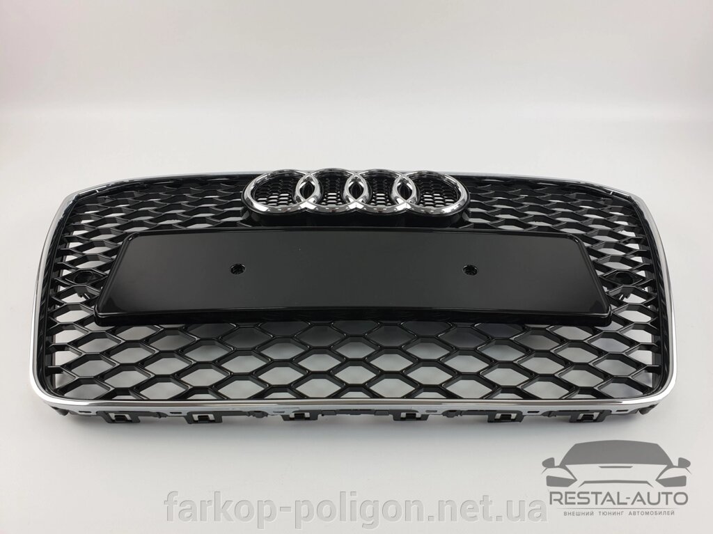 Тюнінг Решітка радіатора Audi A5 2011-2016 рік Чорна з хром рамкою (в стилі RS) від компанії Інтернет-магазин тюнінгу «Safety auto group» - фото 1