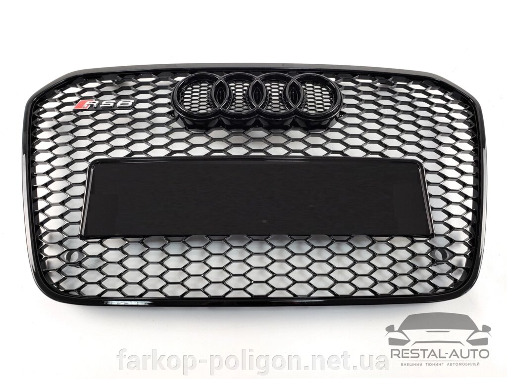 Тюнінг Решітка радіатора Audi A6 2011-2014 рік Чорна (в стилі RS) від компанії Інтернет-магазин тюнінгу «Safety auto group» - фото 1