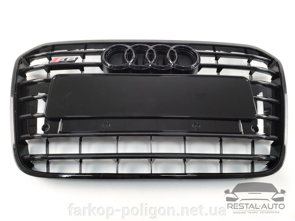 Тюнінг Решітка радіатора Audi A6 2011-2014 рік Чорна (в стилі S-Line) від компанії Інтернет-магазин тюнінгу «Safety auto group» - фото 1