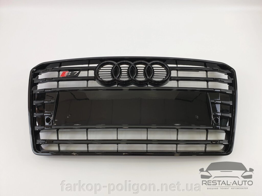 Тюнінг Решітка радіатора Audi A7 2010-2014 рік Чорна (в стилі S-Line) від компанії Інтернет-магазин тюнінгу «Safety auto group» - фото 1