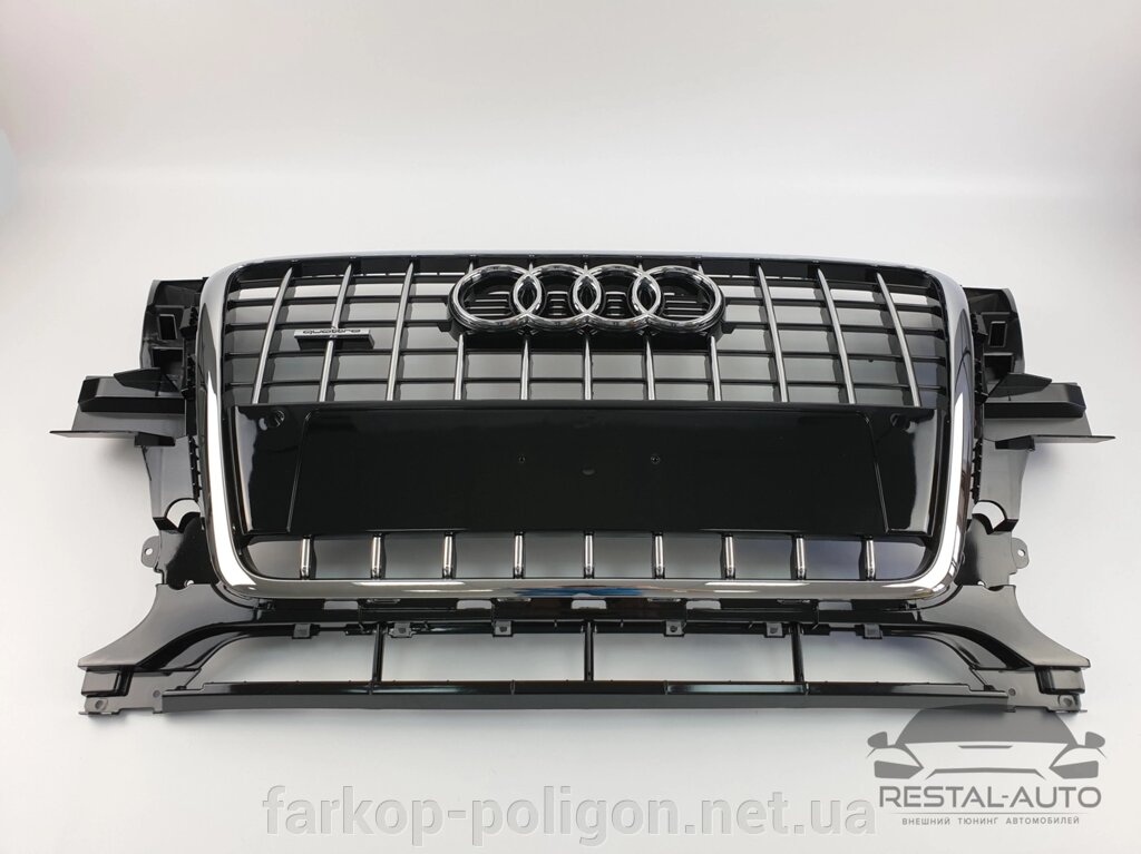 Тюнінг Решітка радіатора Audi Q5 2008-2012 рік Чорна з хромом (в стилі S-Line) від компанії Інтернет-магазин тюнінгу «Safety auto group» - фото 1